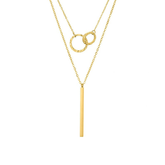 Double Layer Necklace with Bar